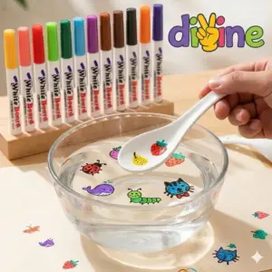 12 colors magical water painting pen set for kids by Divine.